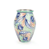 Louise Powell, ARTS & CRAFTS VASE, 1920, 1920, polychrome and silver painted earthenware