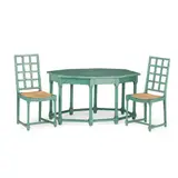 Philip Tilden, MINIATURE FURNITURE SET, CIRCA 1910, 1910, green-painted oak and rush