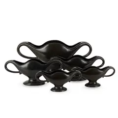 William John Marriner, GROUP OF ALBER WARE 'FMA' FLOWER VASES, DESIGNED 1936-7, 1936, black-glazed earthenware