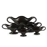 William John Marriner, GROUP OF ALBER WARE 'FMA' FLOWER VASES, DESIGNED 1936-7, 1936, black-glazed earthenware