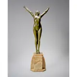 Demetre Chiparus, AWAKENING, patinated bronze