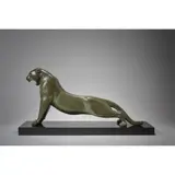 Emilé-Louis Bracquemond, PANTHER, patinated bronze