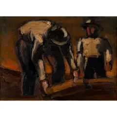 Josef Herman O.B.E., TWO LABOURERS, 1966, 1966