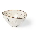 SERVING BOWL, c.1955 by Lucie Rie, 1955, stoneware with oatmeal glaze and manganese rim, sold May 2025