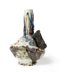 Gareth Mason, VESSEL, stoneware with porcelain deposits