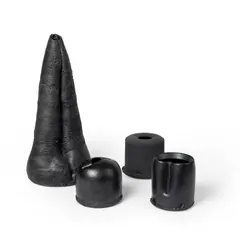 Dan Kelly, TALL VESSEL AND THREE ENCLOSED POTS, stoneware