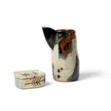John Maltby, BEAKED VESSEL, stoneware, 19cm high (7 ½in high)