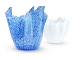 TWO FAZZOLETTO VASES by Fulvio Bianconi, glass, offered May 2025