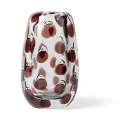 Saara Hopea, 'PANTTERI' VASE, 1955, 1955, clear glass with purple spots