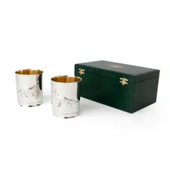 Jocelyn Burton, PAIR OF 'FOX' WHISKEY TUMBLERS, 2012, 2012