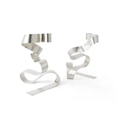 Ane Christensen, PAIR OF 'RIBBON' CANDLESTICKS, 2016, 2016, silver