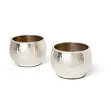 Rod Kelly, PAIR OF HIGH SIDED WINE COASTERS, 2019, 2019, silver with sectioned walnut interiors