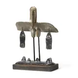 John Maltby, WADING BIRD, stoneware on wooden base