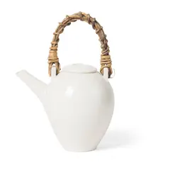 Julian Stair, JAPANESE TEAPOT, c. 1998, 1998, porcelain with wisteria handle