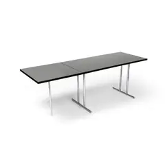 Eileen Gray, 'LOU PEROU' TABLE, lacquered MDF and chrome-plated tubular steel