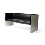 David Chipperfield C.H., C.B.E., R.A., R.D.I., 'AIRFRAME' SOFA, DESIGNED 1992, 1992, black leather and anodised aluminium