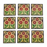 GROUP OF NINE GOTHIC REVIVAL TILES, CIRCA 1860 by Augustus Welby Northmore Pugin, 1860, glazed earthenware, sold Apr 2025