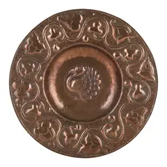 John Pearson, ARTS & CRAFTS CHARGER, CIRCA 1900, 1900, repoussé-decorated copper