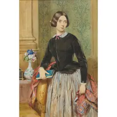 PORTRAIT OF A LADY by Octavius Oakley, sold Apr 2025