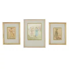 Kate Greenaway, THREE AESTHETIC MOVEMENT WATERCOLOURS, CIRCA 1880, 1880