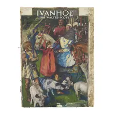 Maurice Greiffenhagen, 'IVANHOE', EIGHT ORIGINAL ILLUSTRATIONS, 1906, 1906, "Seest thou, Isaac," said Front-de-Boeuf, "the range of iron bars above that glowing charcoal?"