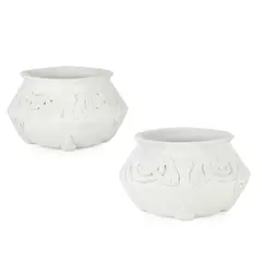 Archibald Knox, PAIR OF CARTER & CO. GARDEN PLANTERS, CIRCA 1905, 1905, terracotta