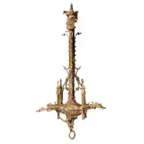 Henri Vian, GOTHIC REVIVAL GASOLIER, CIRCA 1860, 1860, copper alloy