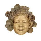 Friedrich Goldscheider, WALL MASK, CIRCA 1890, 1890, patinated terracotta