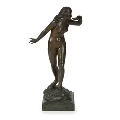 Adolf Müller-Crefeld, 'NYMPHE AN DER QUELLE', CIRCA 1900, 1900, bronze