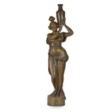 Friedrich Goldscheider, WATER CARRIER FIGURE, CIRCA 1890, 1890, patinated terracotta