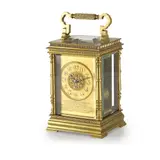 Jessie M. King, PRESENTATION CARRIAGE CLOCK BELONGING TO HER FATHER REV. JOHN KING, 1893, 1893, brass