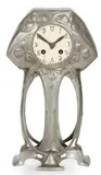 Friedrich Adler, 'OSIRIS' JUGENDSTIL CLOCK, CIRCA 1900, 1900, pewter