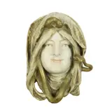 Eduard Stellmacher, AMPHORA 'PALLAS ATHENA' WALL MASK, CIRCA 1900, 1900, painted and glazed porcelain