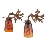 Daum, PAIR OF WALL LIGHTS, CIRCA 1920, 1920, cameo glass