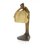 Rudolf Ferdinand Marschall, JUGENDSTIL TABLE LAMP, CIRCA 1900, 1900, patinated bronze