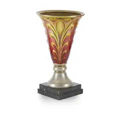 Camille Fauré, ART DECO VASE, CIRCA 1920, 1920, enamel on brass