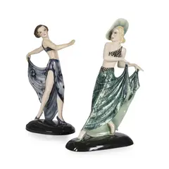 Stefan Dakon, ART DECO FIGURE OF A DANCER, CIRCA 1930, 1930, painted and glazed earthenware