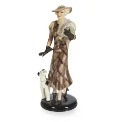 ART DECO FIGURE, CIRCA 1930 by Josef Lorenzl, 1930, painted and glazed earthenware, sold Apr 2025