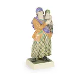 Charles Vyse, ‘MADONNA OF THE RACECOURSE’, CHELSEA POTTERY FIGURE, 1927, 1927, painted and glazed pottery