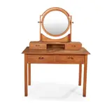 Ambrose Heal, DRESSING TABLE & STOOL, CIRCA 1910, 1910, the stool with later-upholstered seat pad
