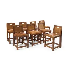 Robert 'Mouseman' Thompson, SET OF EIGHT DINING CHAIRS, 1950's, 1950, oak