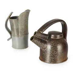 Walter Keeler, TEAPOT AND JUG, salt glaze earthenware