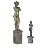 Walter Awlson, FIGURE OF A WOMAN, glazed and unglazed ceramic