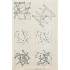 Kenneth Martin, CHANCE AND ORDER, 1973, pen and pencil on graph paper