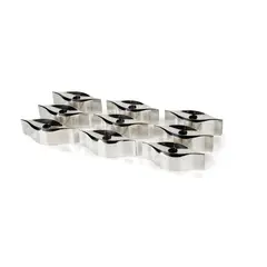 Steven Ottewill, SET OF 9 INTERLOCKING CANDLE HOLDERS, 1990, 1990, silver