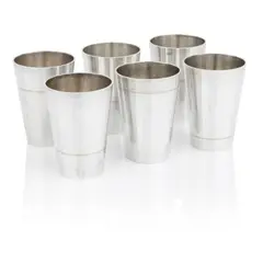SIX 'SHOT' GLASSES, 1999/2000 by Linda Robertson, 1999, sold Oct 2024