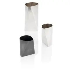 Malin Winberg, THREE 'IN THE BEGINNING' BEAKERS, 2011, 2011, silver