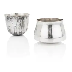 Chien-Wei Chang, TWO CONTAINERS FOR SPIRITS BOWLS, 2005, 2005, silver and yellow metal