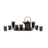 Chris Keenan, TEAPOT AND BEAKERS, porcelain