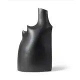 Sara Flynn, HIPPED ESKER VESSEL (A), 2015, 2015, thrown and altered porcelain with manganese glaze